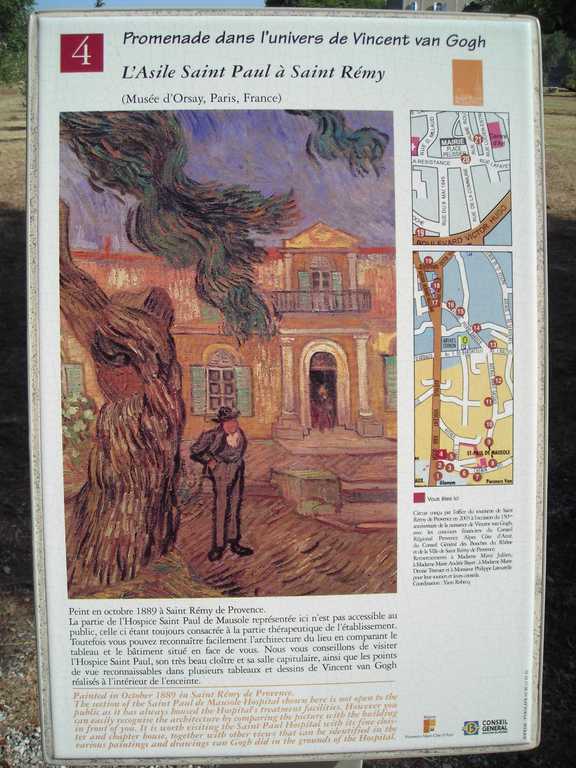 Saint-Remy de Provence with the Van Gogh's paintings