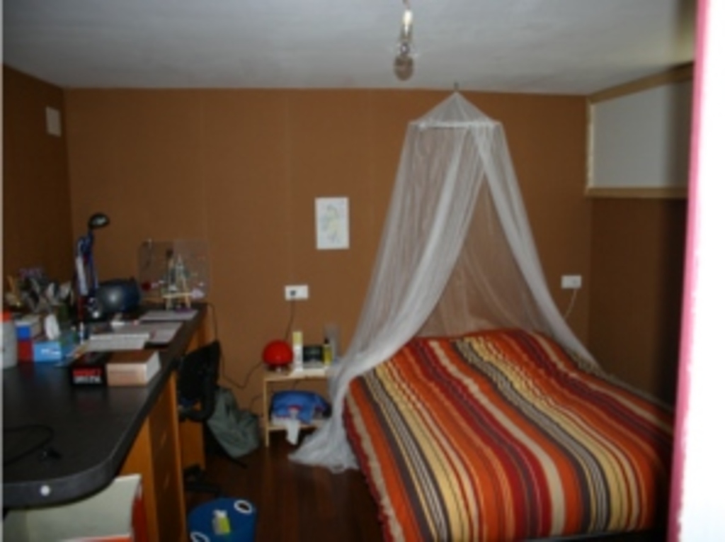 room understairs with bathroom