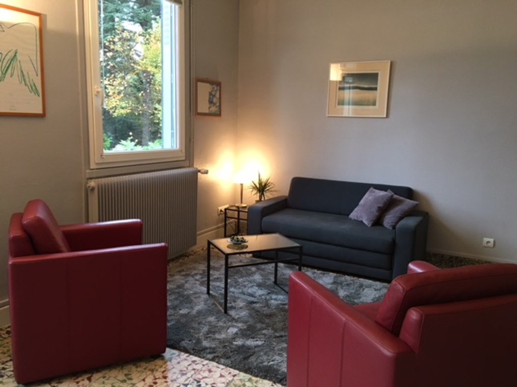 Le salon bibliothèque au 1er étage 