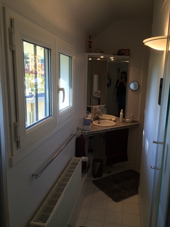 Salle d'eau de la chambre des parents ( lavabo+ douche) -1er étage