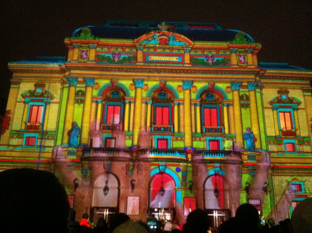 La gare St Paul lors de la Fête des Lumières ( 8 decembre)
