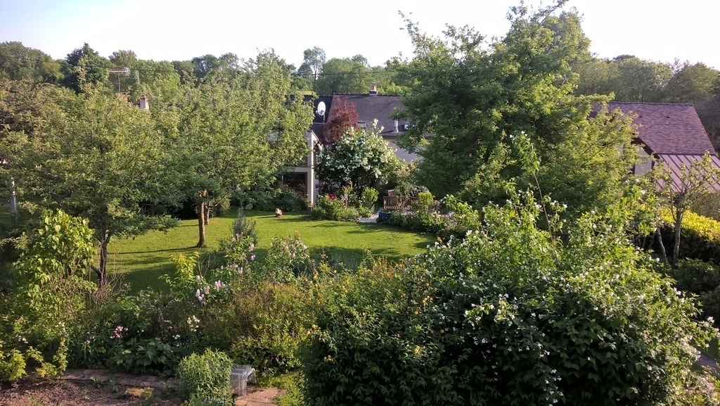 Vue d'ensemble depuis l'étage du garage