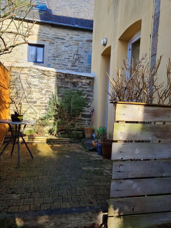 Terrace on the west side of the house