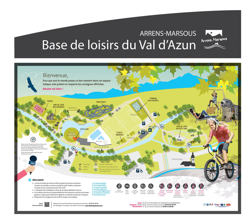 Just across the road, the leisure camp