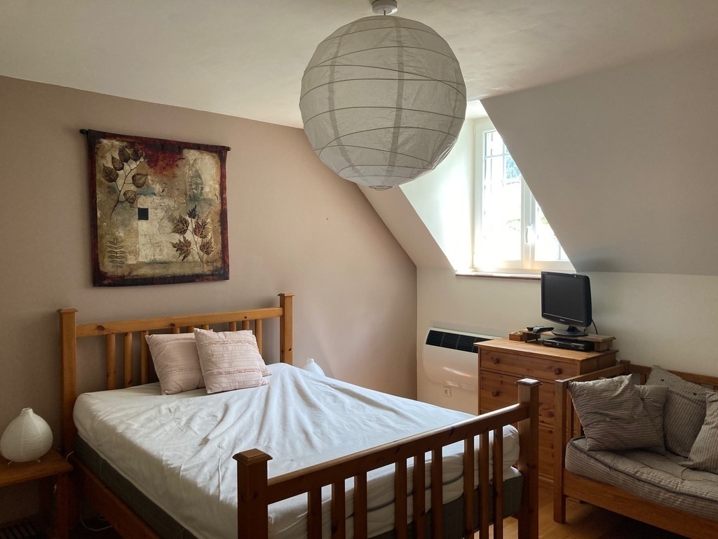 One bedroom upstairs