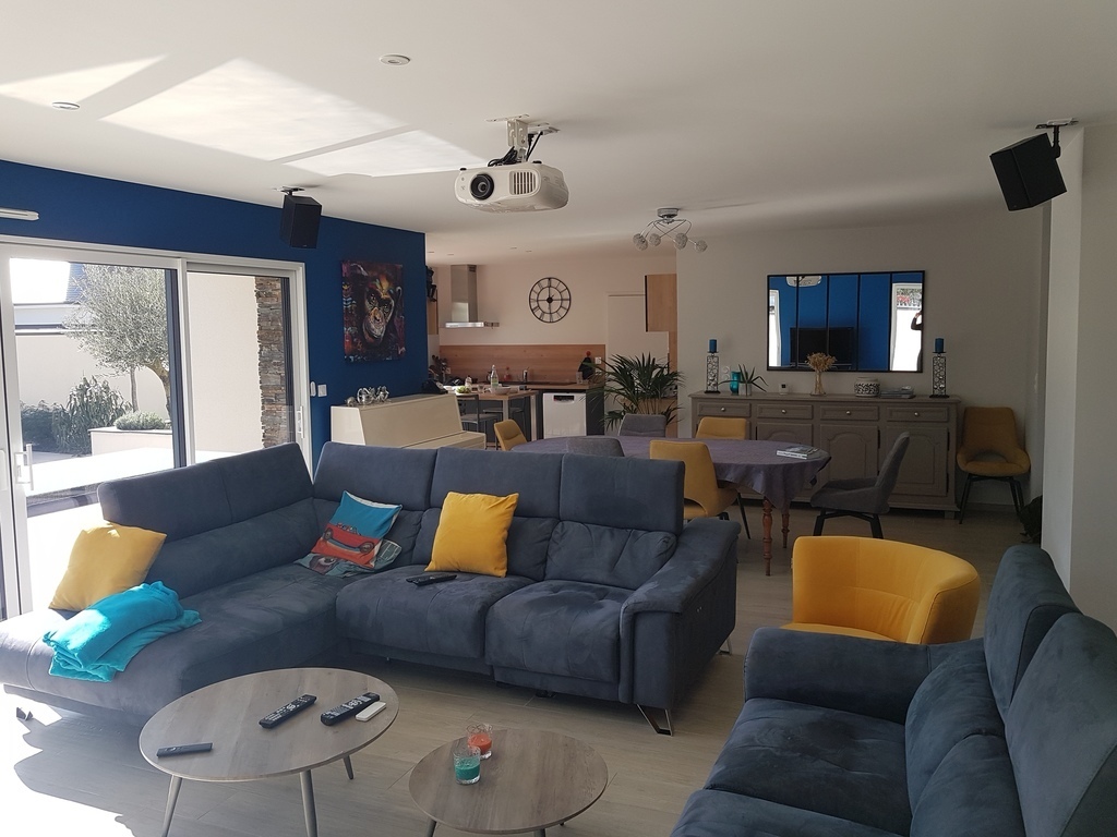 Living room and kitchen