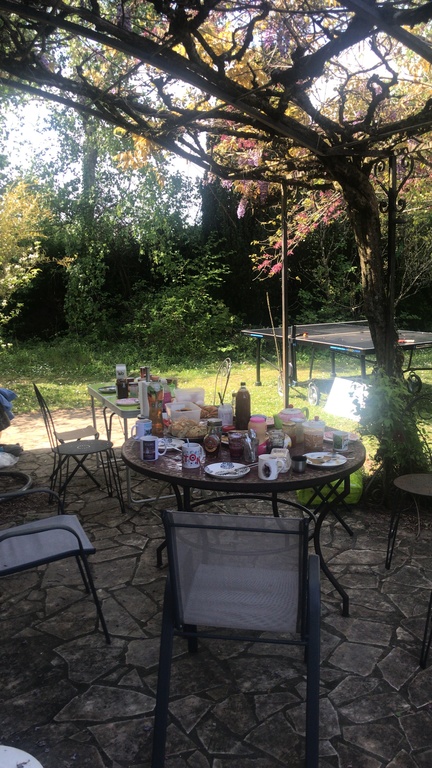 Spring Brunch under the pergola