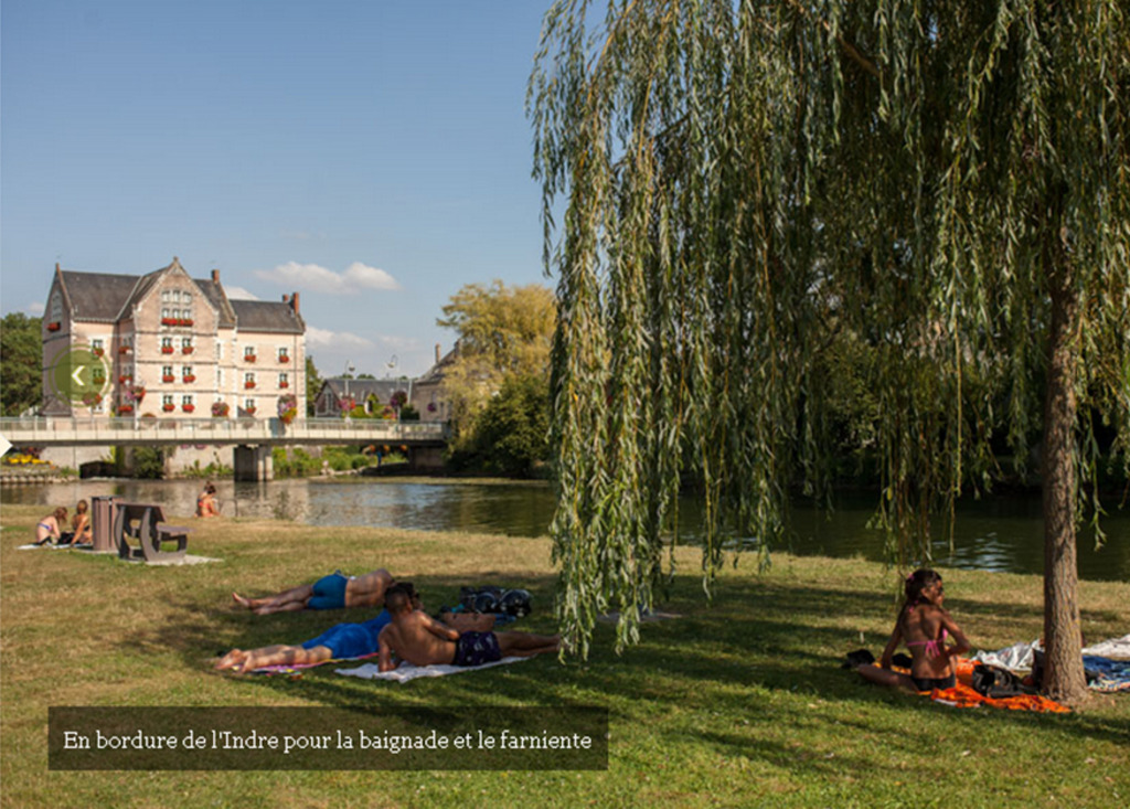 The place to swim in the village (Indre River)