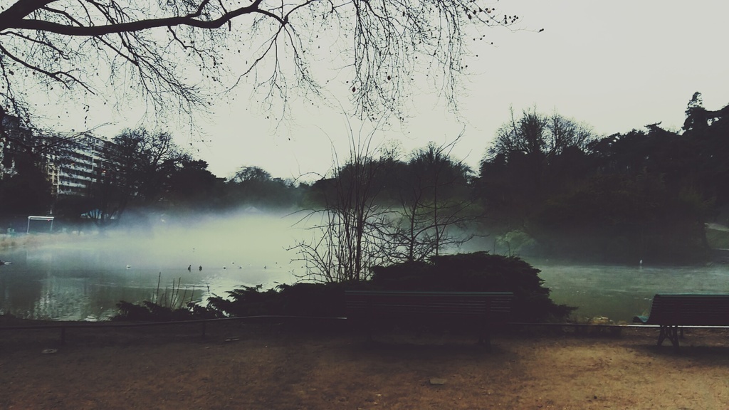 The Montsouris Park in a cold winter morning