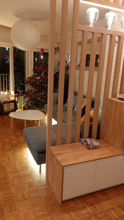 The main room (entrance and sofa)