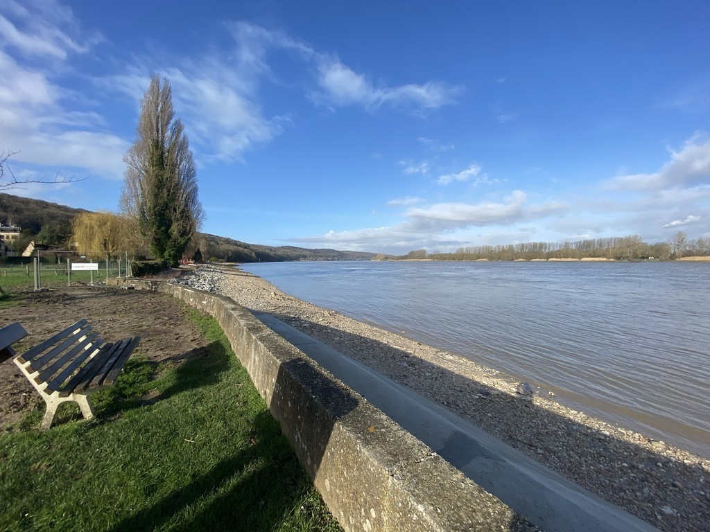The view of the Seine in the village