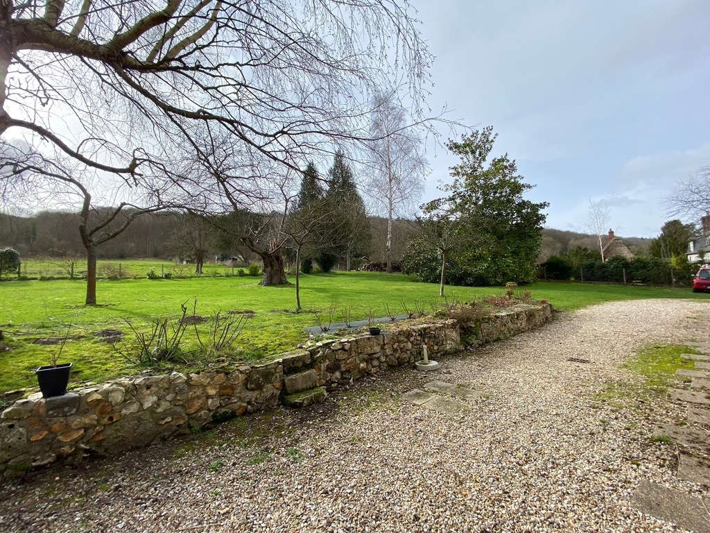 The back garden at winter time