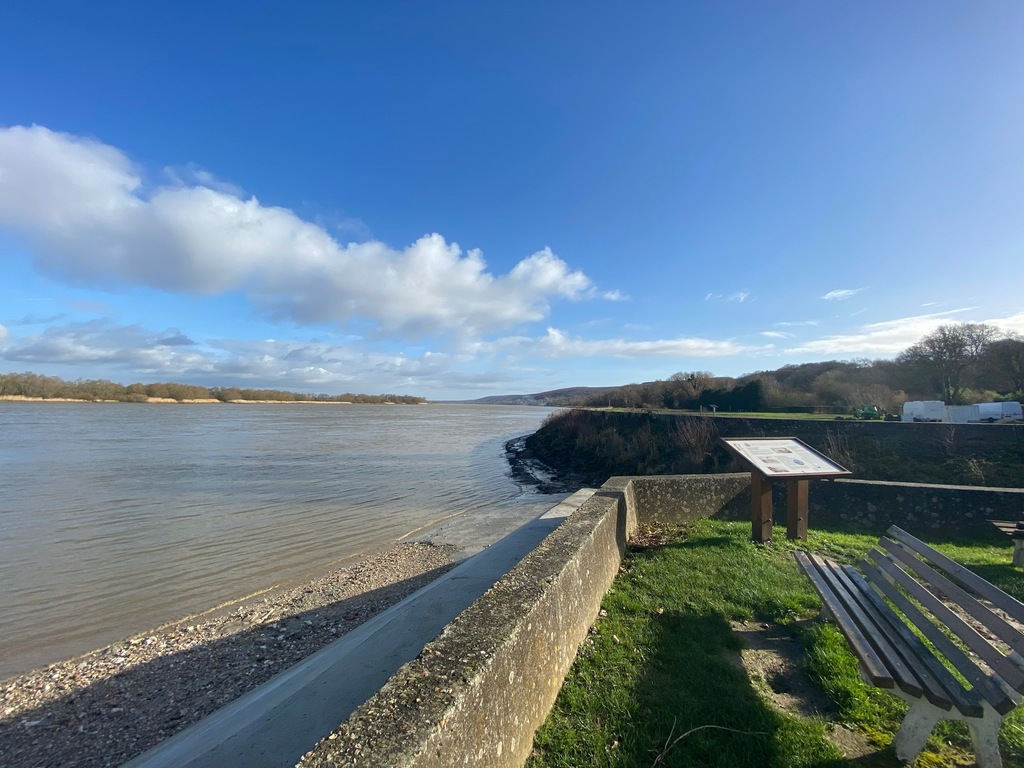 The view of the Seine in the village