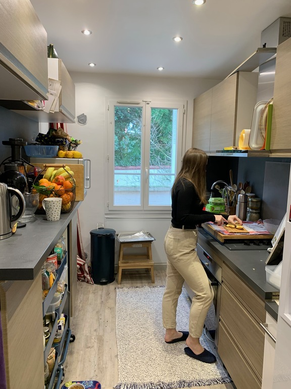 The kitchen (and my daughter cooking)