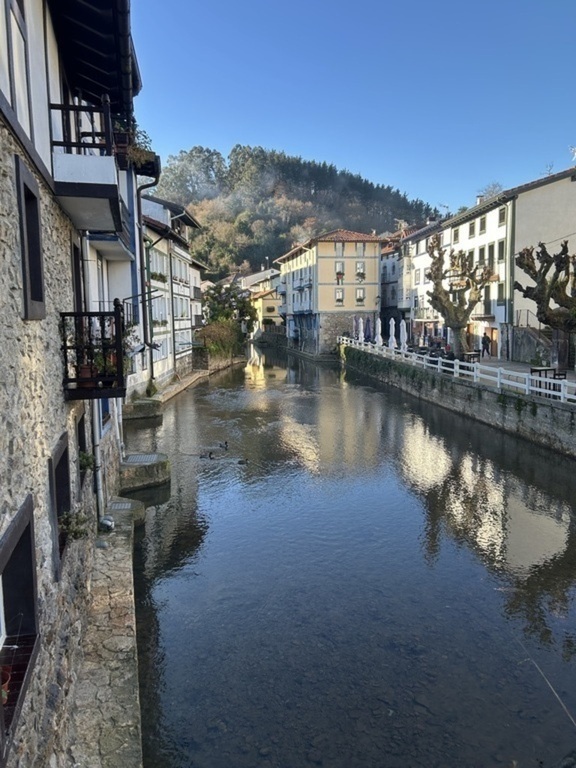 Spain is so near : small villages and famous town like Bilbao . Here , Ea , one hour and half  by the highway 