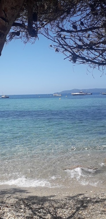 Vue depuis la plage de Cavalière