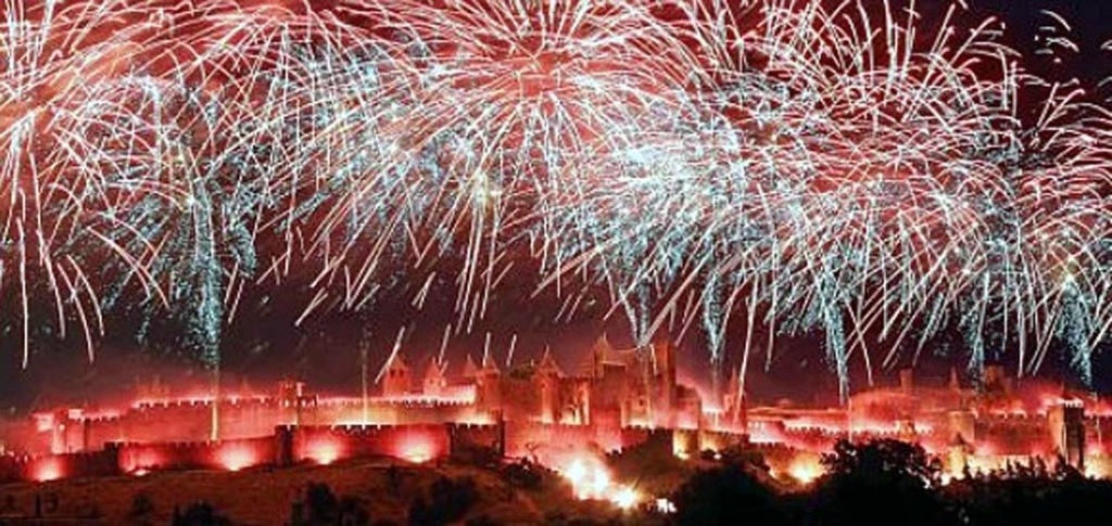 Carcassonne's fireworks on the 14 of July