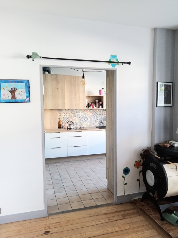 toward the kitchen...