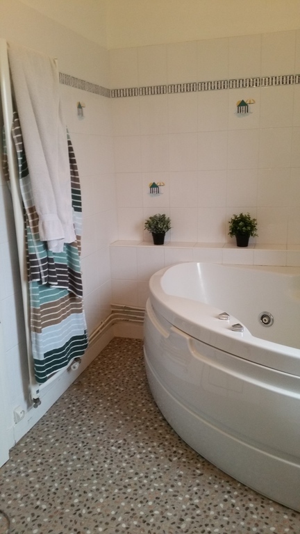 bathroom with also large shower 