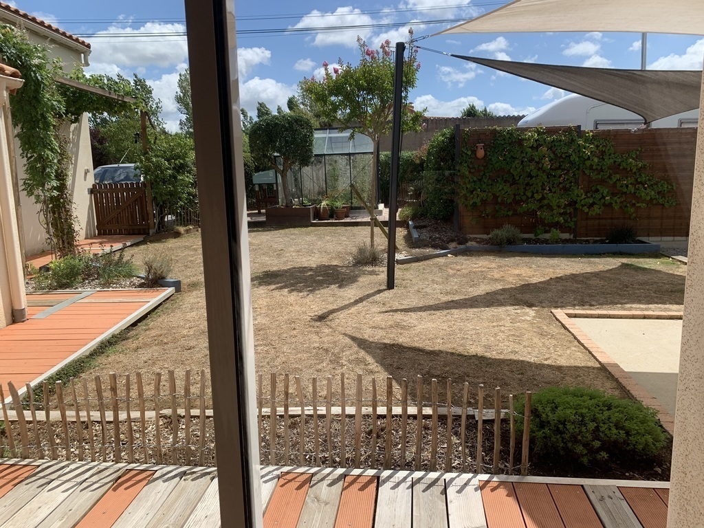 view to the garden from our lounge