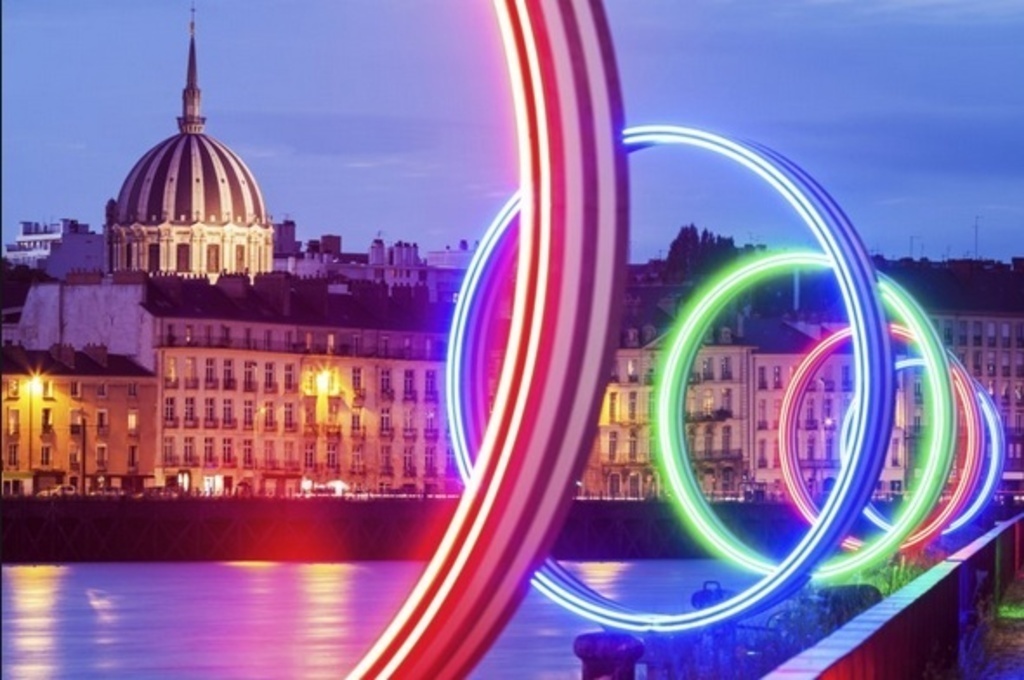 "les anneaux" by Buren - Nantes