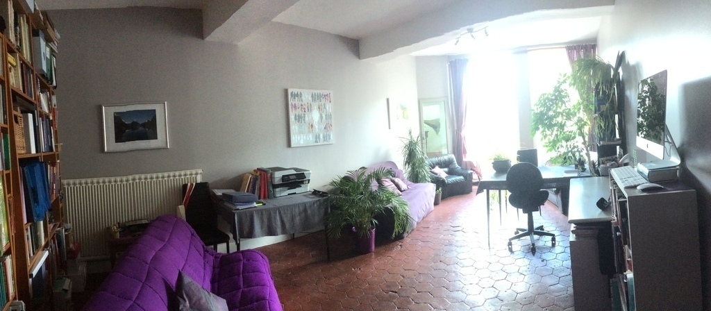 Upstairs living - office, sofa bed, table tennis, rowing machine