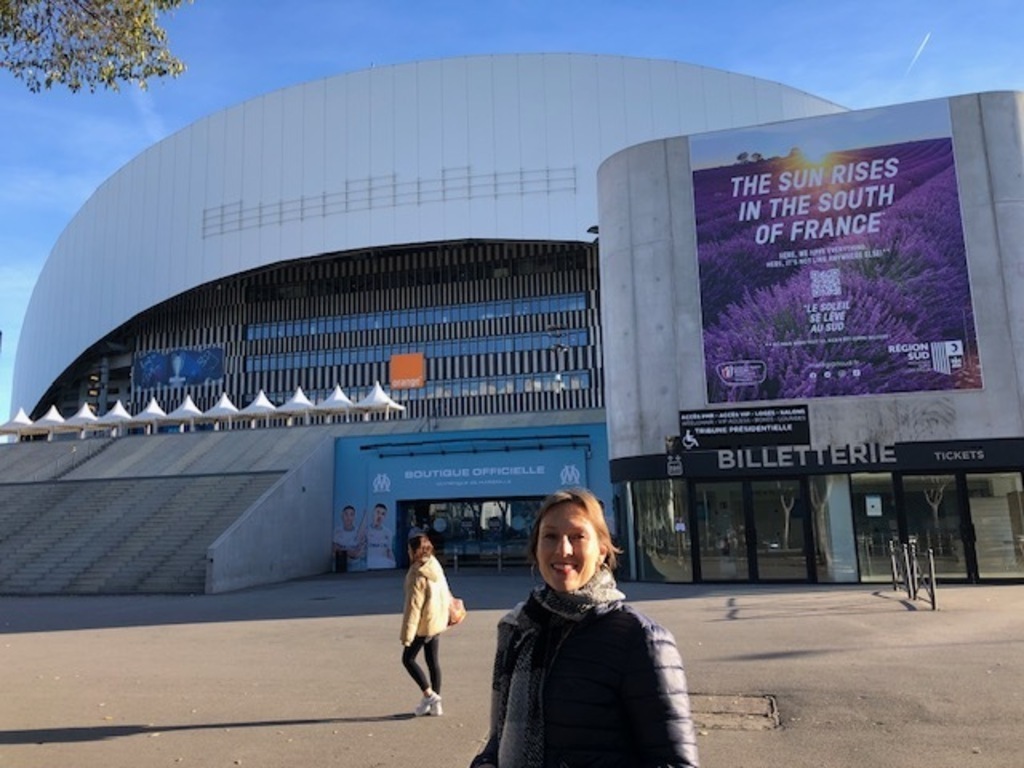 In Marseille Football Stadium " Orange Vélodrome"