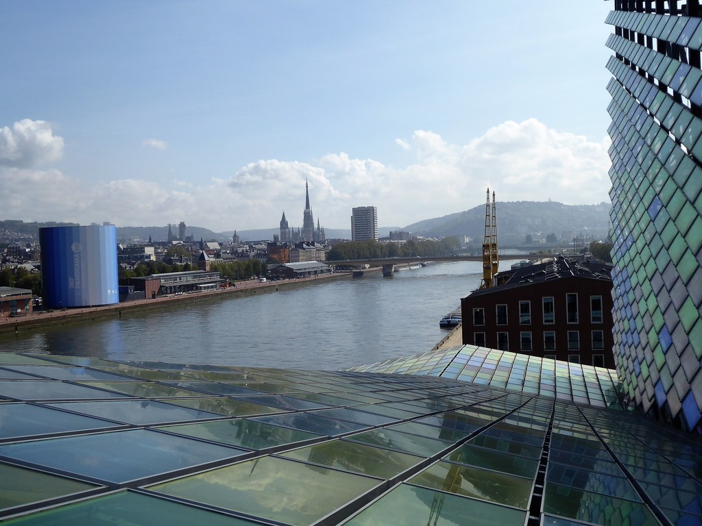 Rouen, from the "108", a modernist building on the left Seine bank