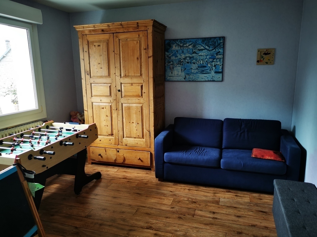 Playroom ont the ground floor, with the sofabed