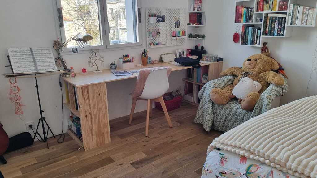 La chambre de notre fille à l'étage