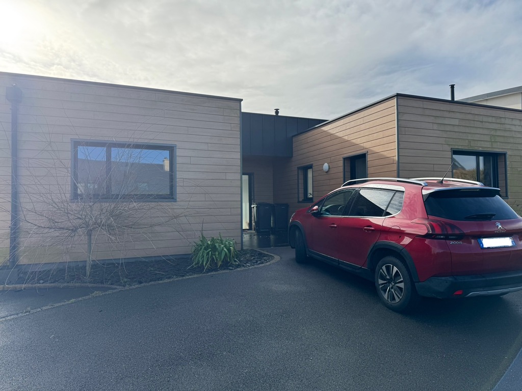 Front yard with two parking slot