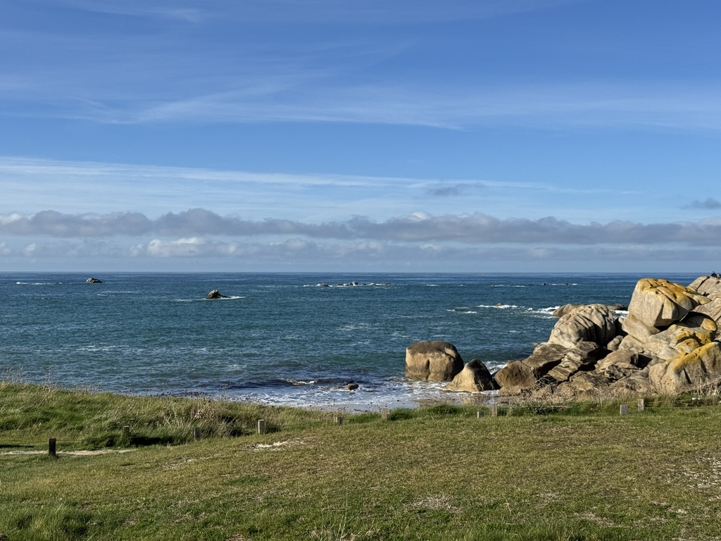 Shore near Menez Ham, an old village with an old coast guard house between huge rocks