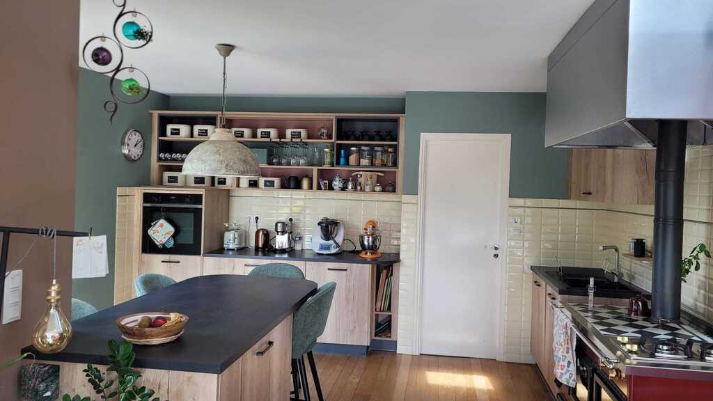 The kitchen, with access to the terrace.
