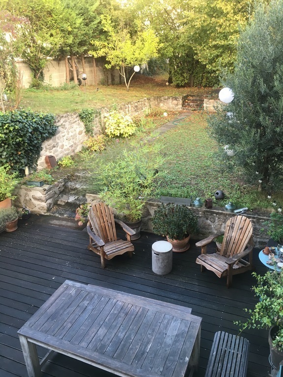 La terrasse et le jardin, vus de la deuxième chambre d'amis