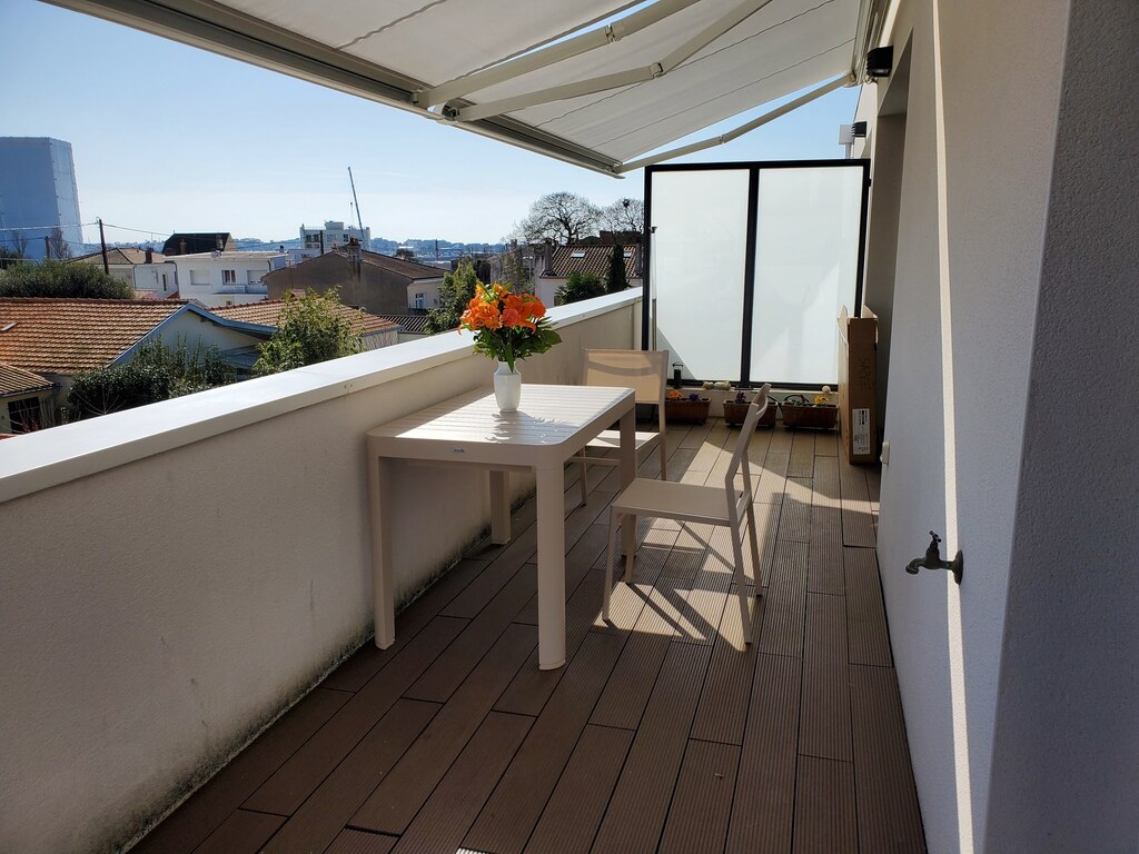 Large balcony on the east side