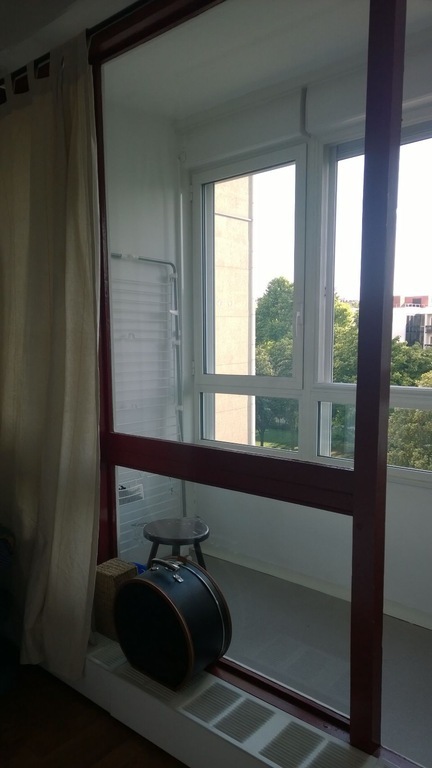 Our bedroom // balcony used as a laundry space