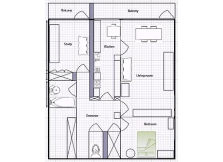 Blueprint // The study is now our bedroom. The bedroom is now Joséphine's room.