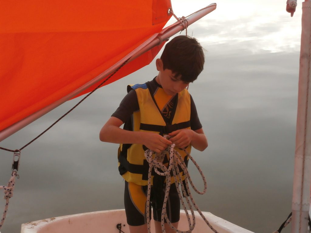 Paul at sailing school