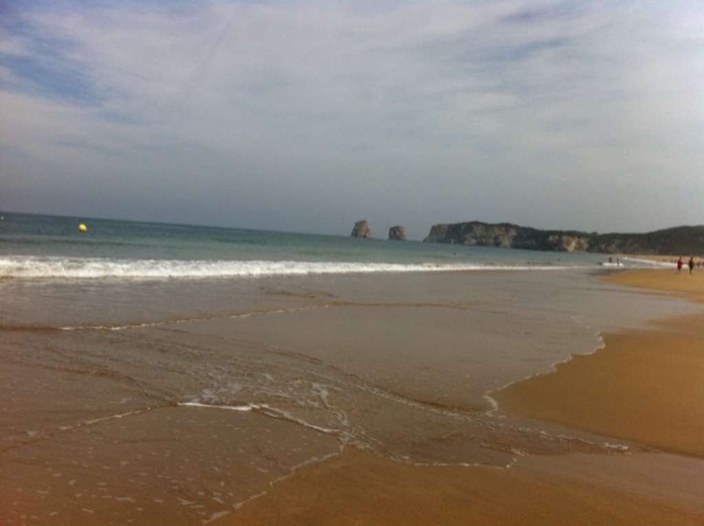 Hendaye Beach with "Les deux jumeaux" The twins 