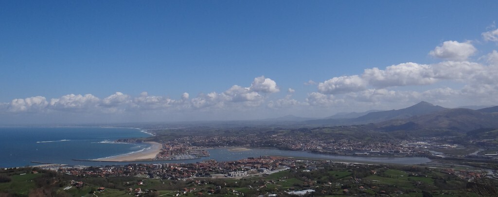 Hendaye and Txingudi Bay, a view from spanish mountain