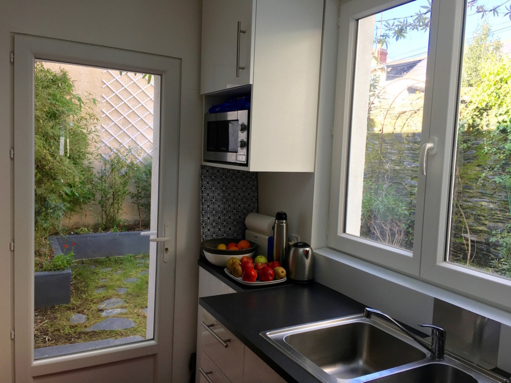 We cook in the garden