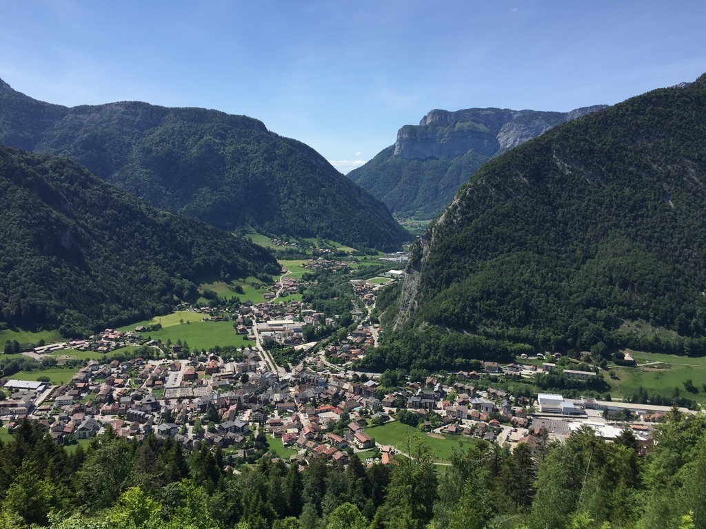 Thônes - view of the city 2 km walk  from the house