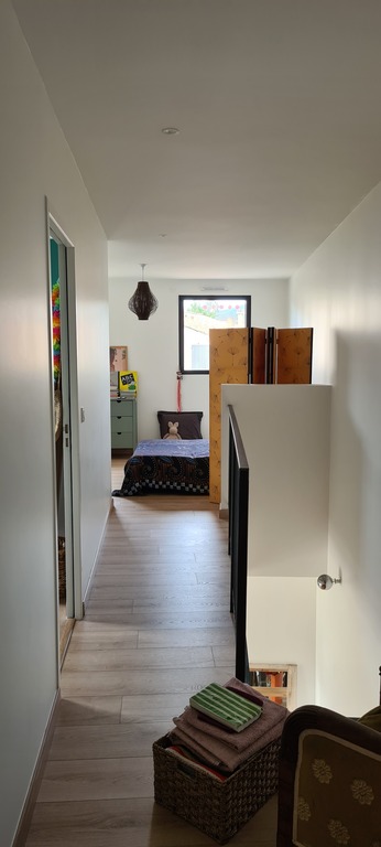 Corridor upstairs serving the bedrooms, shower room and toilet