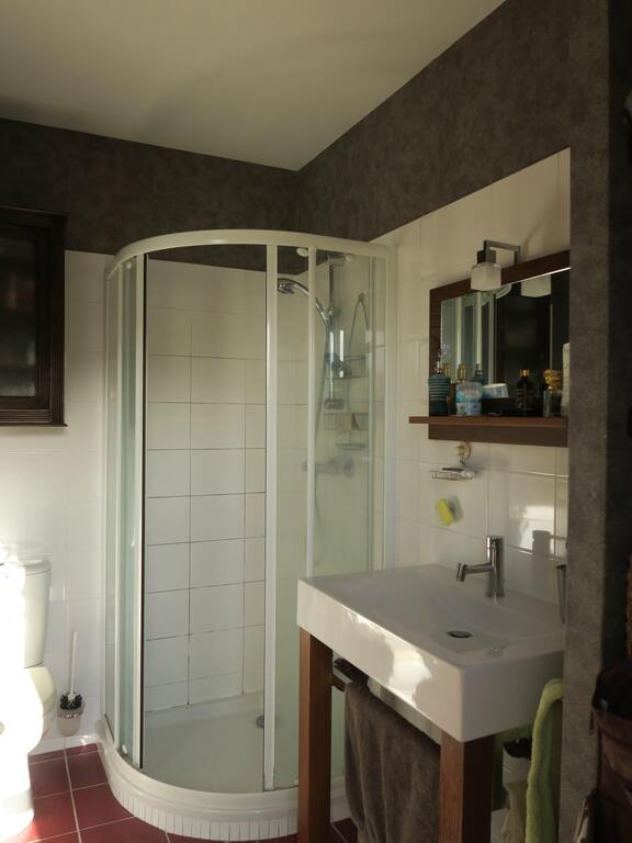 salle d'eau et WC attenant à la chambre du rez-de-chaussée