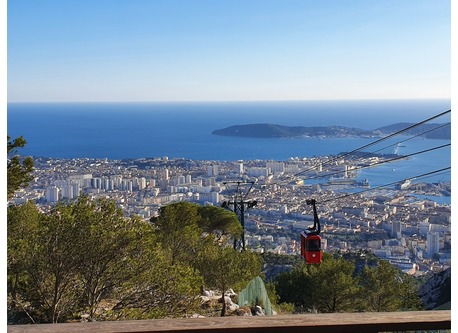 Mount Faron cable car located at 1 or 2 km