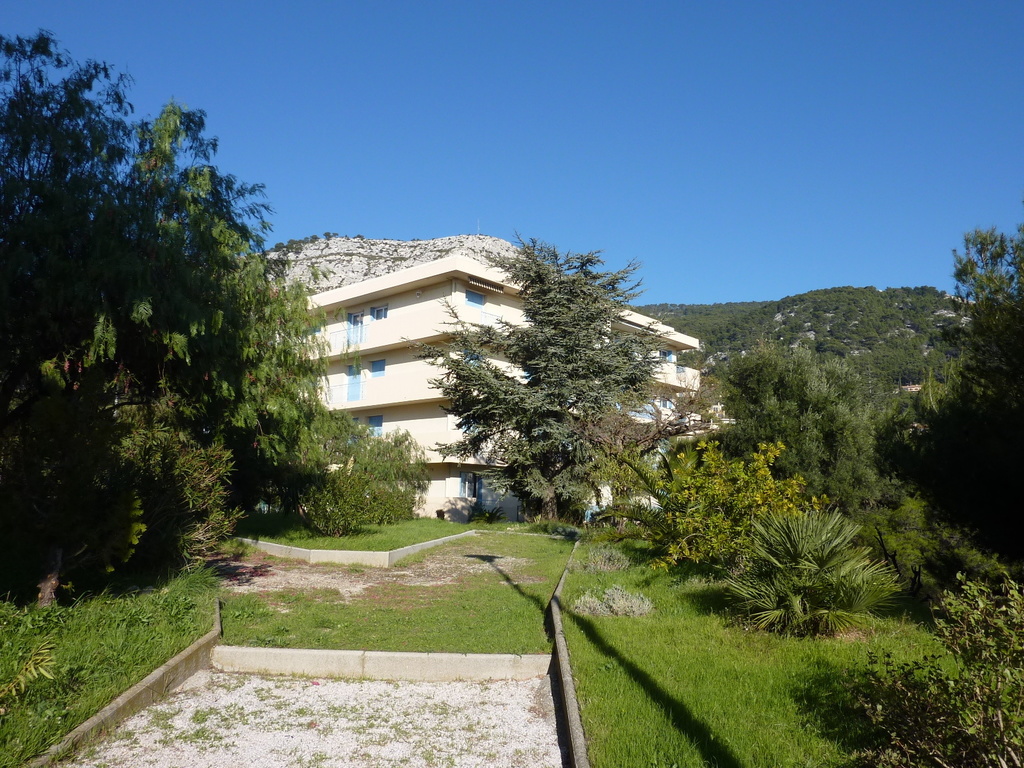 Seen from the park of the residence