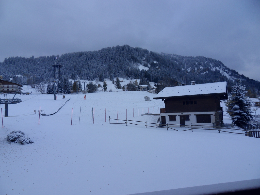 view from the balcony in Winter