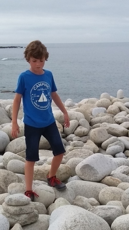 Timéo at "L'île Grande" (15 minutes by car near our house)