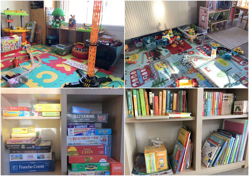 Some of the books, games and toys. We have for all ages.