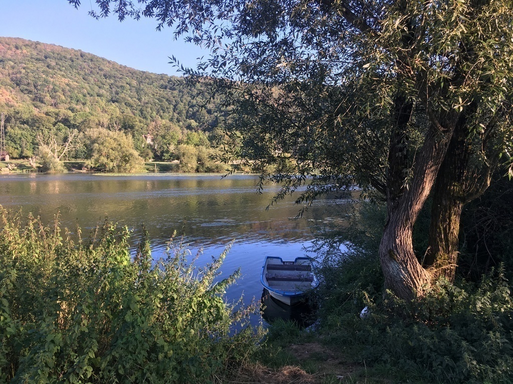 In Roche, summer 2022. River Doubs along Euro velo route 6 (you can bike and walk).